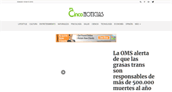 Desktop Screenshot of cinconoticias.com