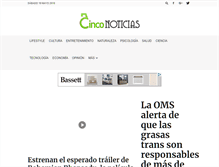 Tablet Screenshot of cinconoticias.com